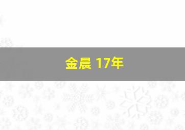 金晨 17年